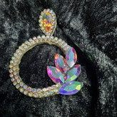 گوشواره گرد گندومی با سنگ اصل